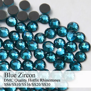 

Polaris SS6-SS30 Machine Cut Blue Zircon Strass DMC Hotfix Rhinestones For Garment Accessories