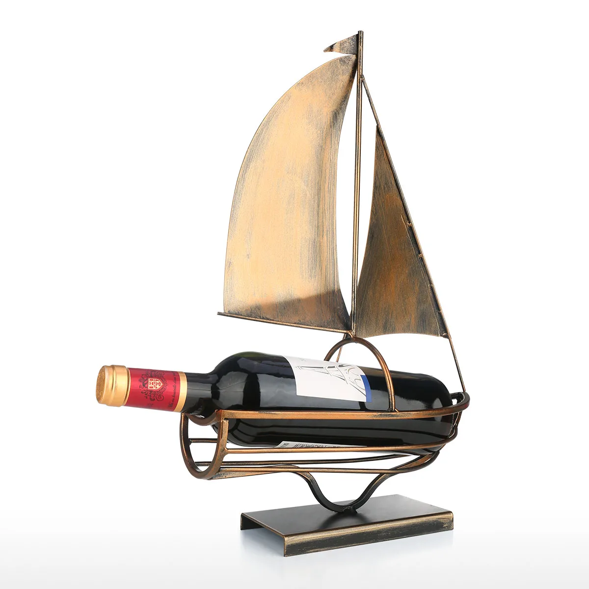

Hot Iron Art European Creative Wine Rack Sailing Wine Bottle Holder Classic Bottle Storage Holder Home Decoration