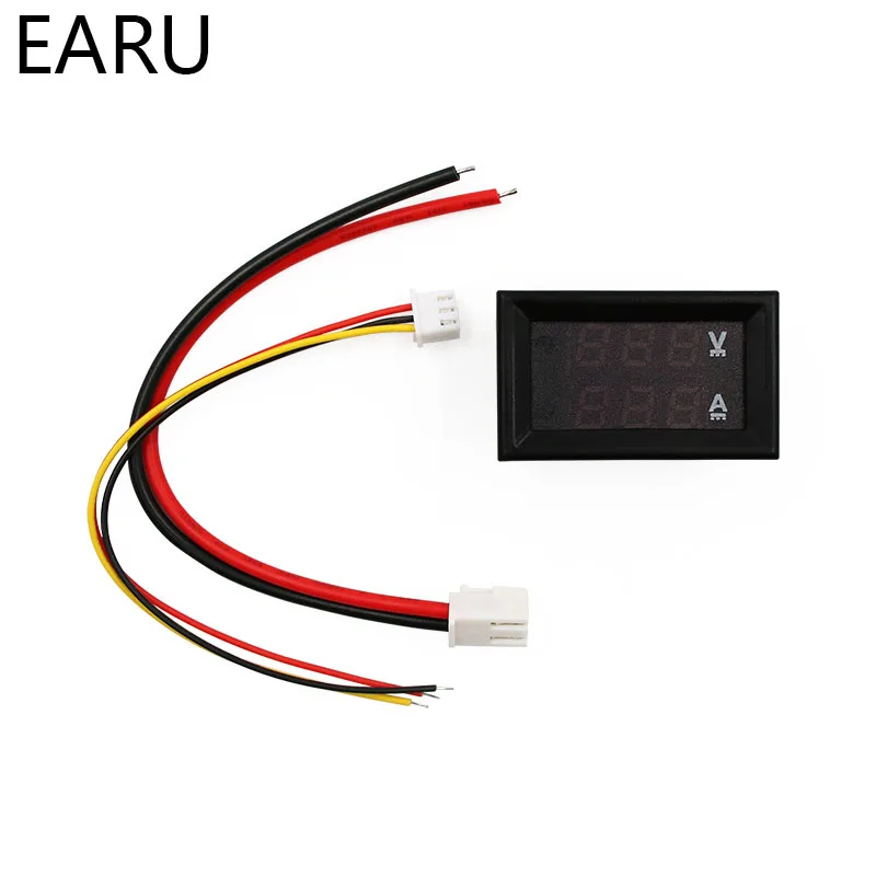 1 шт. DIY DC100V 10A Вольтметр Амперметр синий красный двойной Ампер Вольт Напряжение измеритель тока Датчик панель Цифровой светодиодный дисплей для автомобиля