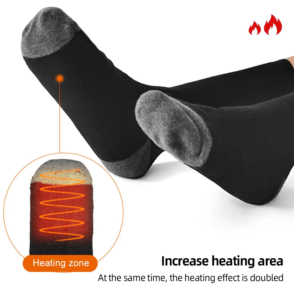 Chaussettes Chauffantes Pour Enfants - Batterie 4000 MAh, 3 Niveaux De Chaleur | Idéales Pour L'hiver, Intérieur Et Extérieur