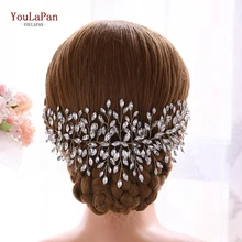 YouLaPan, HP237-G, золотые свадебные аксессуары для невесты, для волос, кристалл, свадебная повязка на голову, свадебные головные уборы, нежные волосы, лоза