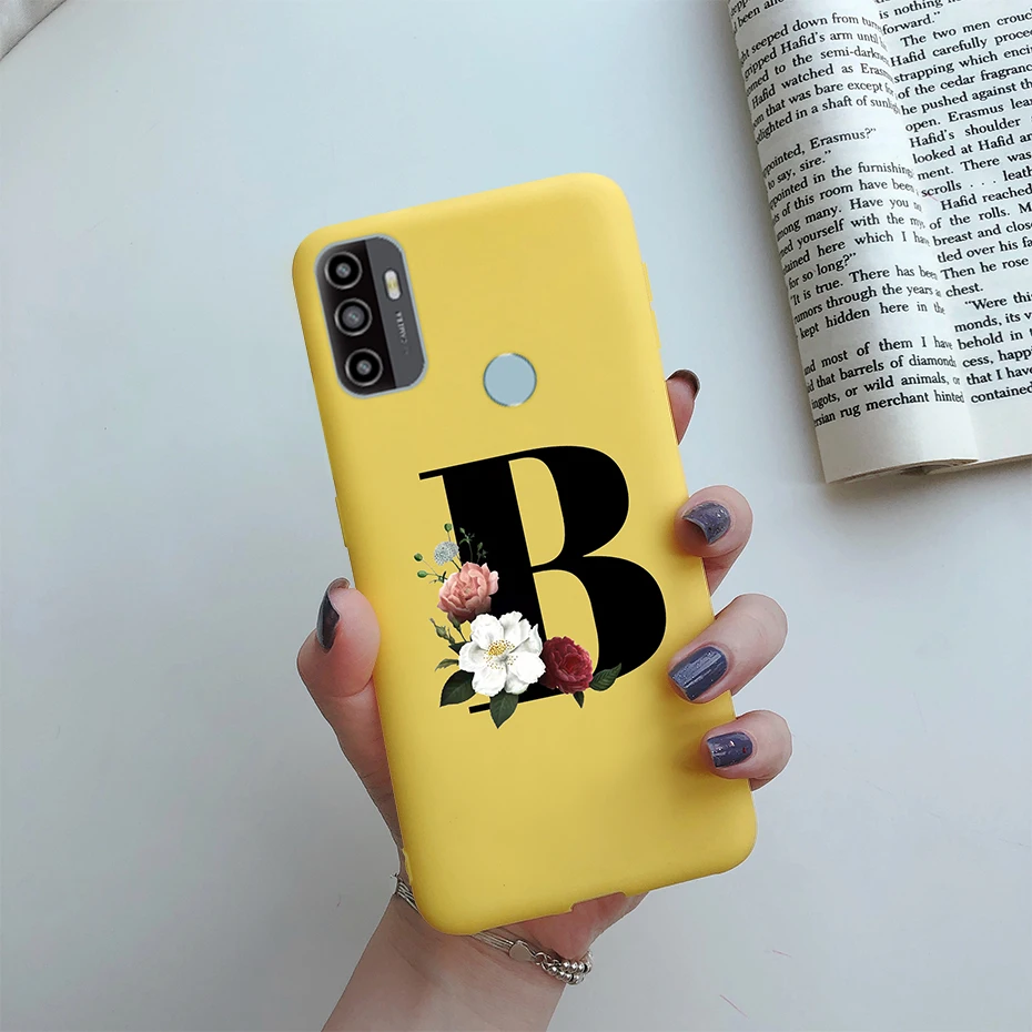 For OPPO A53S 2020 Case Letter Monogram Flower Soft Silicone Phone Back Cover For Oppo a53s 2020 A 53s A53 s Oppoa53 Cases Coque cases for oppo phones