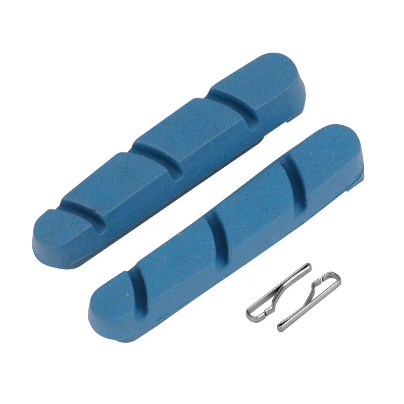 1 Pair BRK013 Blue Deemount карбоновые ободные тормозные колодки из пробкового соединения, дорожный тормозной суппорт для велосипеда, тормозные вставки для карбоновых колес с низким ободом, одежда для любых погодных условий - Цвет: 1 Pair BRK013 Blue