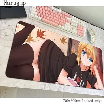 

Nisekoi mousepad locked edge gaming mouse pad 700x300x3mm pc computer gamer large mat New arrival laptop desk protector pads