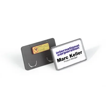 

Badge frame with magnet, 40x75mm Black