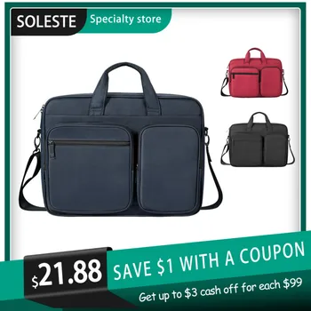 

Laptop Bags Sleeve Nylon Shoulder Bag Multipocket Laptops Carrying Case For Men 15.6" 15" 13" Case Briefcase Casual Waterproof