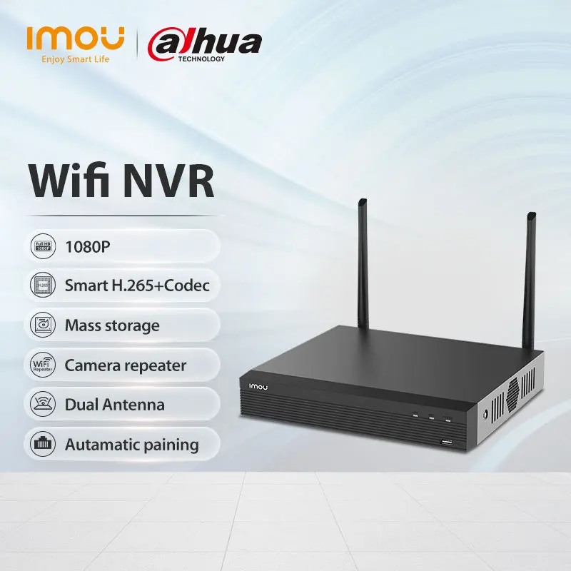 Photo Product Dahua Imou Wi-Fi Network Security System 8CH Wireless NVR 1080P Resolution Strong Metal Shell Conforms to ONVIF Standards