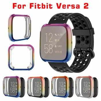 

Screen Protector For Fitbit Versa 2 Case TPU Cover Watch Case For Fitbit Versa 2 Watch Protective Frame Shell Electroplated