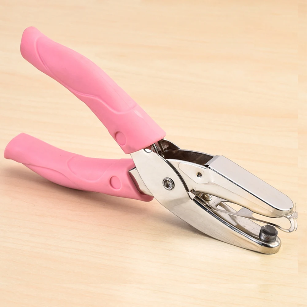 

Craft School Office Cardmaking Handheld Stationery DIY Multifunctional Portable Home With Soft Grip Circle Hole Paper Puncher