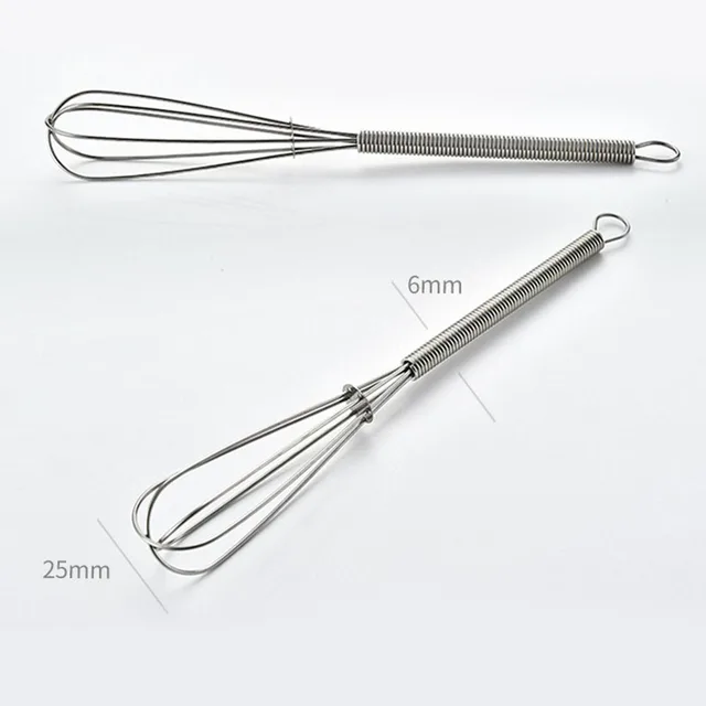 Anti-slip Handle Egg Whisk 12-inch Stainless Steel Egg Whisk Anti-slip  Rubber Handle Handheld Manual Mixer for Baking Cooking - AliExpress