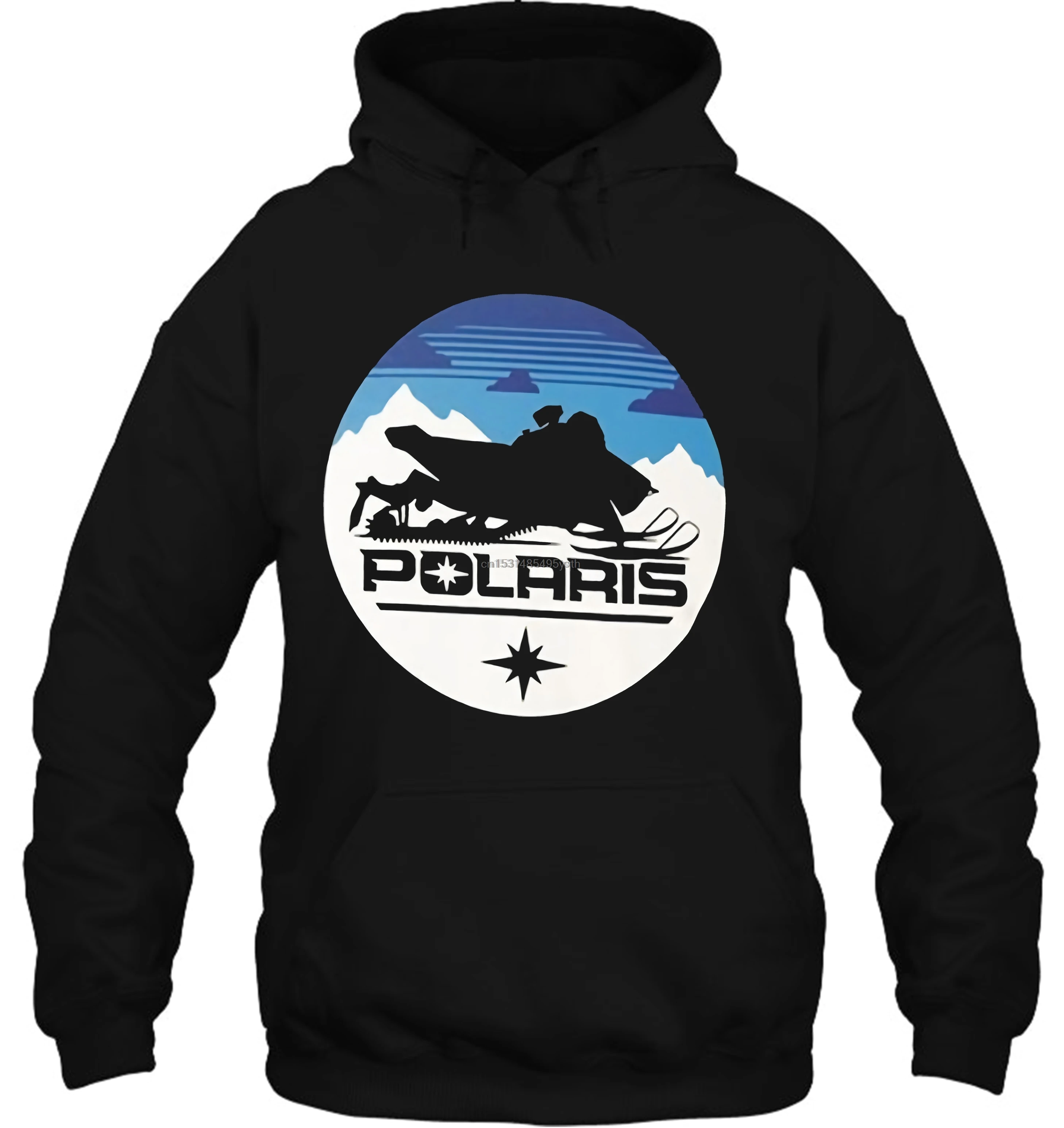 Мужская толстовка Polaris футболка с логотипом круг сани снегоход Горный пейзаж