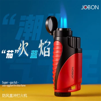

Jobon 3 Jet Flame Lighter Straight Windproof Lighter Moxibustion Welding Torch Outdoor Barbecue Igniter Creative Cigar Lighter