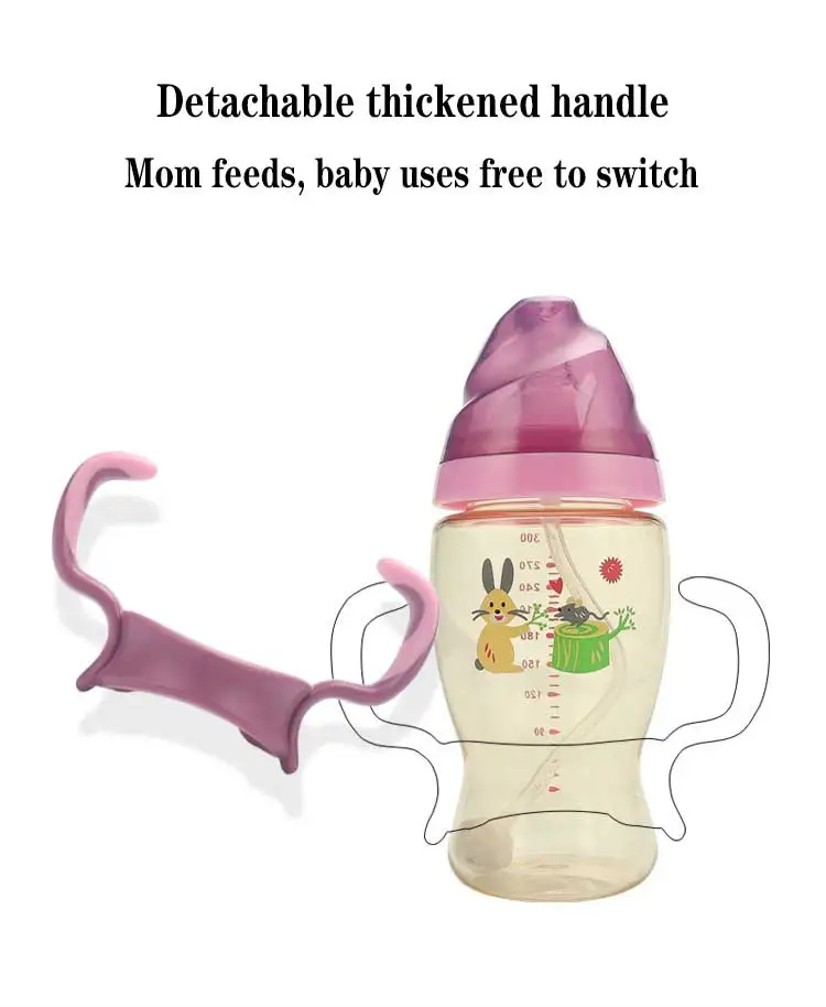 Baby PPSU Shatter-Resistant 300ML Feeding Bottle Drinker Milk For Feeding Nursing Infant Equipment Stuff Handles Nipples Bottles