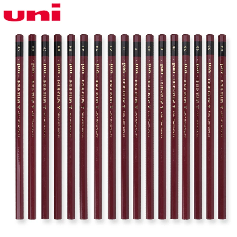 Карандаш для письма Mitsubishi Uni HI UNI Series студенческий карандаш 22 варианта 2 шт./Лот