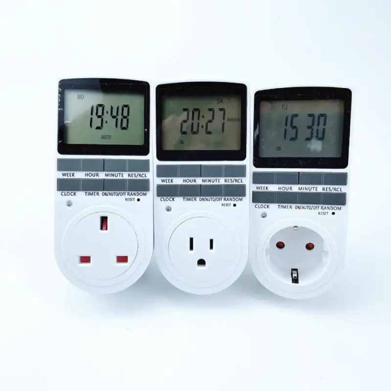 Electronic Digital Timer Switch EU UK US  Kitchen Timer 24 Hour Cyclic Programmable Timing Socket Energy Saving Digital Kitchen