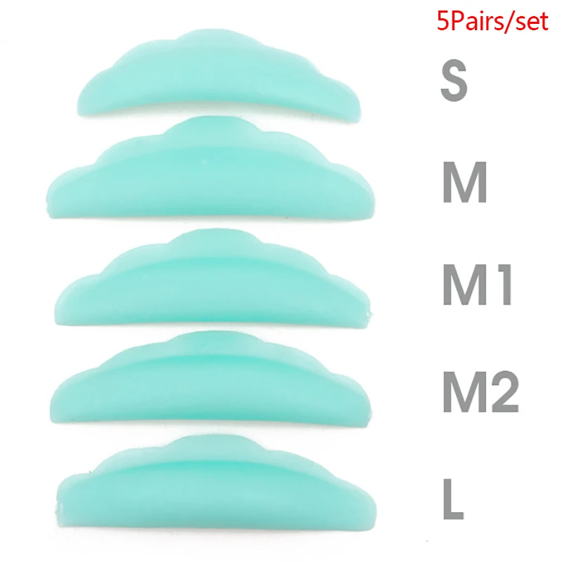 5 Pairs Eyelash Lifting Silicone Pads Set Eye Lash Extension Lift Perming Kit Tool Eyelash Lift Curlers Curl Shields Pads