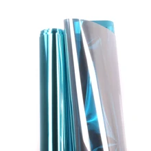 SUNICE серебряная и синяя пленка для окна, односторонняя зеркальная клейкая оконная тонировка, анти-УФ для домашнего офиса, дневная Защита конфиденциальности