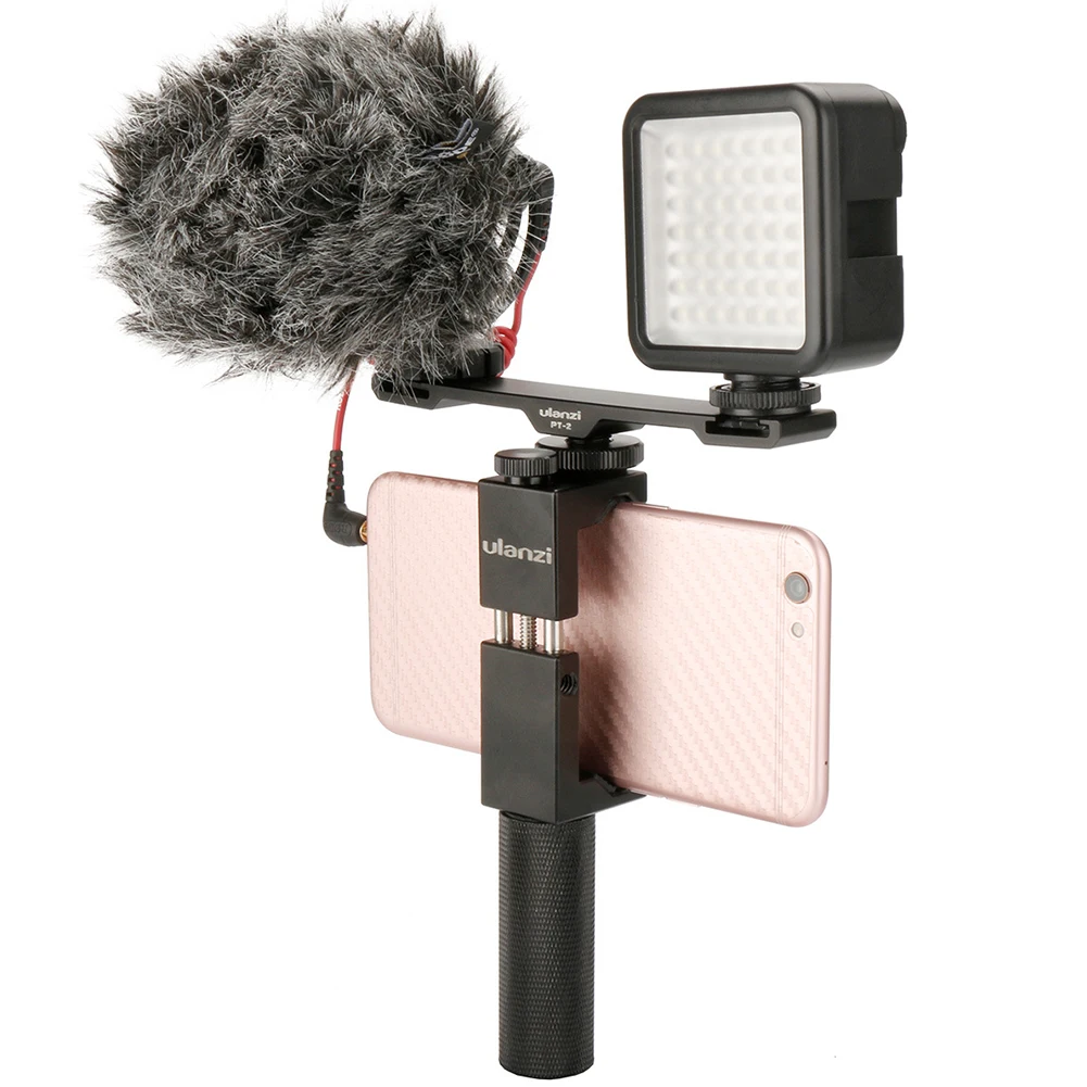 

Video Light Accessories Filmmakers Plate Extension Rod Mount Vlogging Camera Aluminium Tripod Microphone Dual Cold Shoe Support