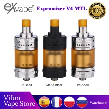 

Original Exvape Expromizer V4 MTL RTA 2ml Tank 23mm single coil RTA Top-to-bottom Airflow Leakproof Ecig Vape Tank VS Zeus X RTA
