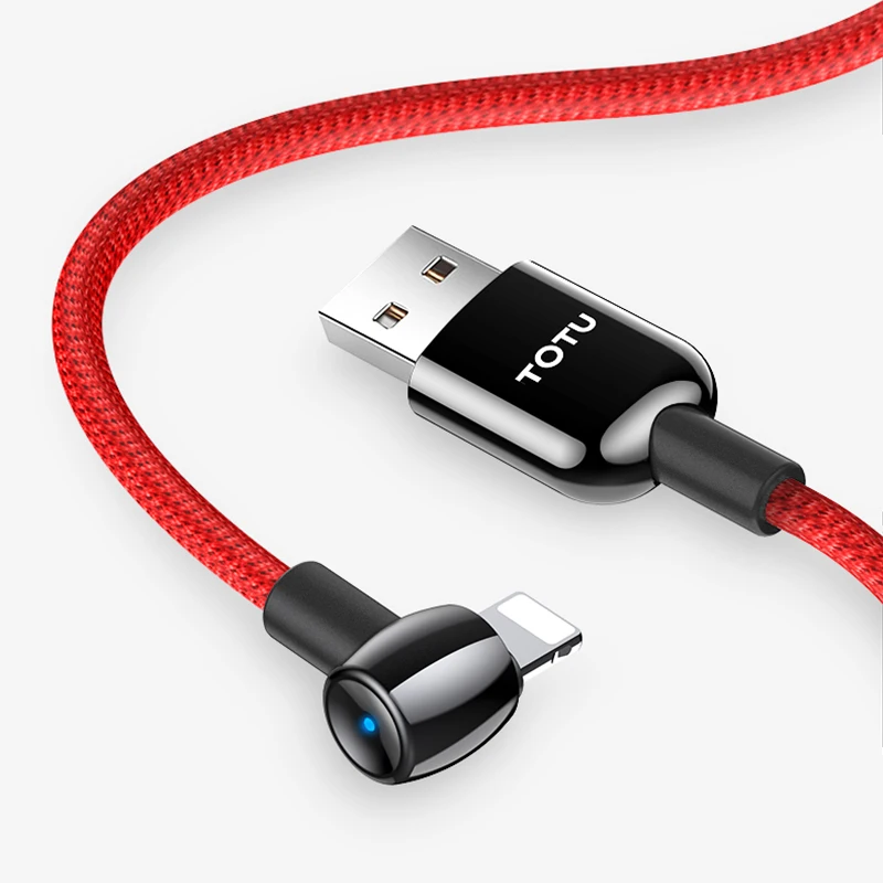 TOTU 1,2 м нейлоновый USB кабель для зарядки телефона для Iphone Xs Max 5 в а Интеллектуальный кабель для зарядки с выключением питания и датой