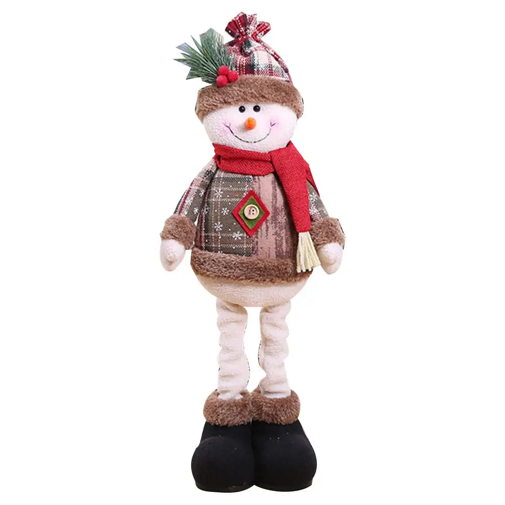 1 шт. Рождественские куклы Рождественская елка Декор Новогоднее украшение олень Снеговик Санта Клаус стоящая кукла украшение Счастливого Рождества 40P - Цвет: 7