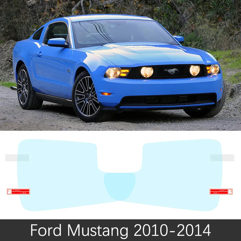 Для Ford Mustang 5th 6th Gen S197 S550 GT 2010~ полное покрытие зеркало заднего вида непромокаемая противотуманная пленка аксессуары - Название цвета: 2010-2014