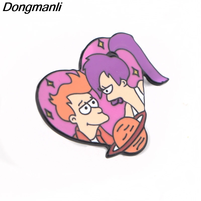 P4050 Dongmanli мультфильм аниме ювелирные изделия Futurama металлическая Глянцевая булавки и броши крутой лацкан значок подарки другу