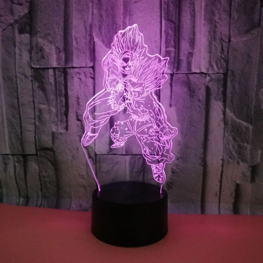 Ваш Saiyan Сон Гоку Драконий жемчуг Kakarotto 3D светодиодный ночной Светильник настольные вечерние лампы домашний декор Детская игрушка Рождественский подарок Прямая поставка