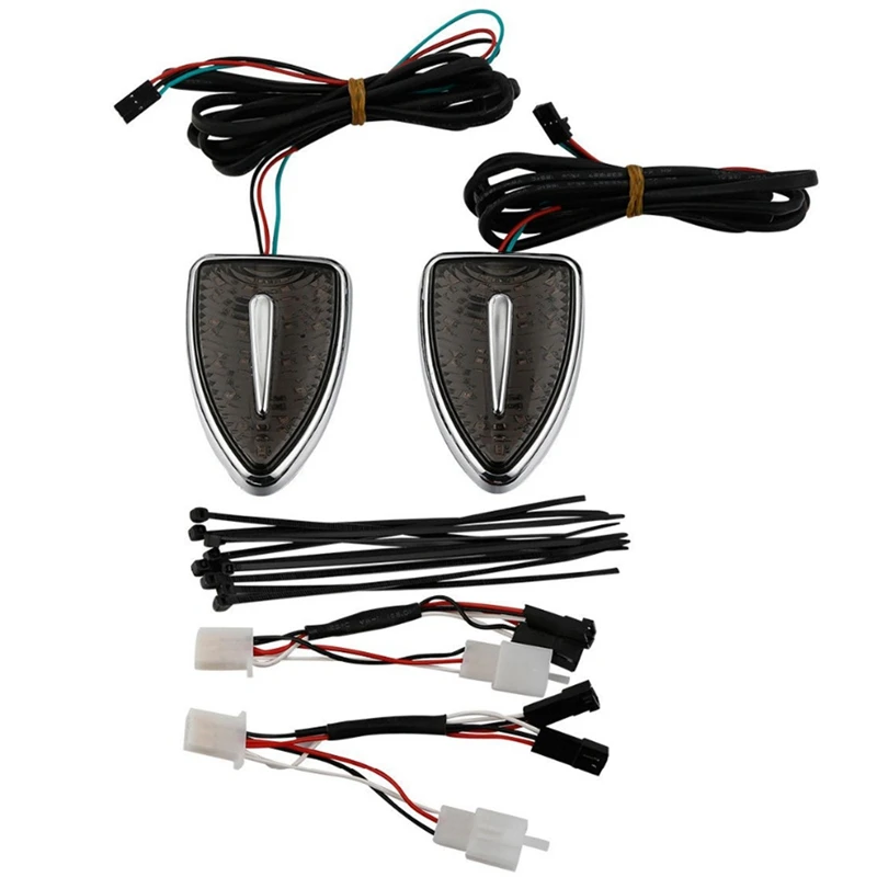 

Motorcycle Aero Head Marker Red Indicator Lights Turn Signal Case for Honda Goldwing Gl1800 Gl 1800 F6B 2012-2017