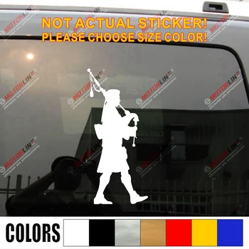 

Scottish Bagpiper Bagpipes Scotland Decal Sticker Car Vinyl pick size color die cut no bkgrd c