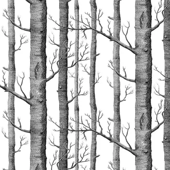 

LUCKYYJ Peel And Stick Wallpaper Self Adhesive Black And White Wood Stick Wallpaper For Background Wall Home Decortion Stickers