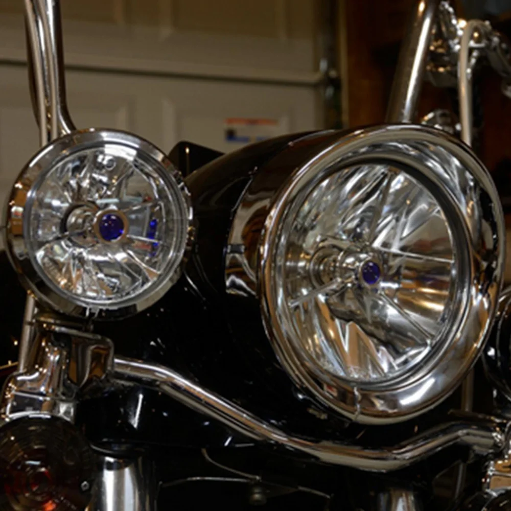 

2x Motorcycle 4.5inch Fog Lamp Light Protection Ring Cover Decor Lamp Shade