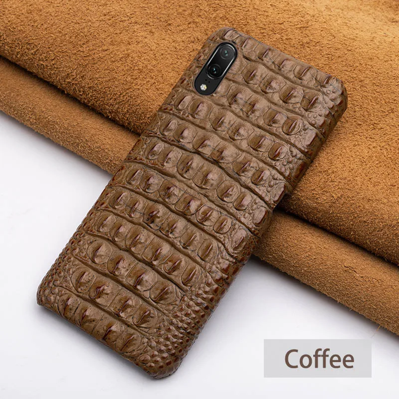 Coffee Чехол для телефона чехол для Huawei P10 P20 P30 lite Y9 Y6 P Smart Коврики 10 20 Pro головы крокодила текстура чехол для Honor 8X8 9 10 20 Lite - Цвет: Coffee