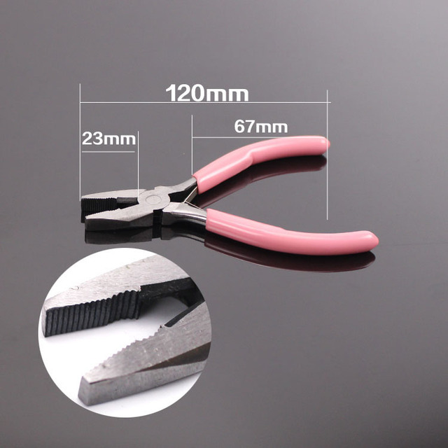 Mini Jewelry Pliers Set DIY Jewelry Making and Fixing Tools Pink Handle with Scissors, Copper Wire Cutting, Oblique Pliers