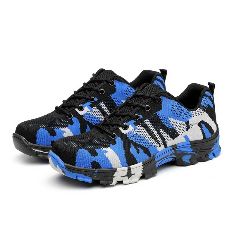 HEFLASHOR new Work Sneakers Indestructible Ryder Shoes Men And Women Steel Toe Air Safety Boots Puncture-Proof Breathable Shoes