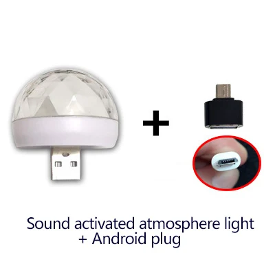 Dark Khaki ZUCZUG Convenient Typ Projector Rhythm Lights USB Sound Control LED Atmosphere Music DJ Light Disco Strobe Colorful Lights Decor - Color: Dark Khaki