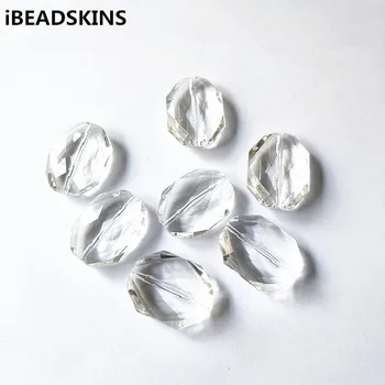 

New arrival! 30x23mm 105pcs Clear acrylic Faceted Polygon shape Beads for Necklace,Earrings parts,hand Made Jewelry DIY