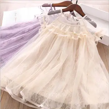 

2020 summer girls ruffles princess dress kids dress for girl children's party dress kids clothes wholesale