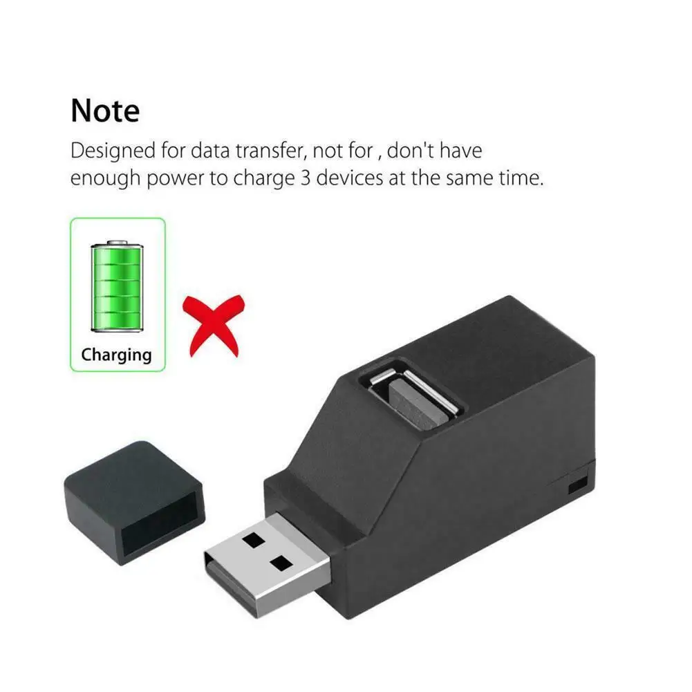 3 шт. мини 3 порта USB концентратор высокоскоростной передачи данных сплиттер коробка адаптер для ноутбука EM88