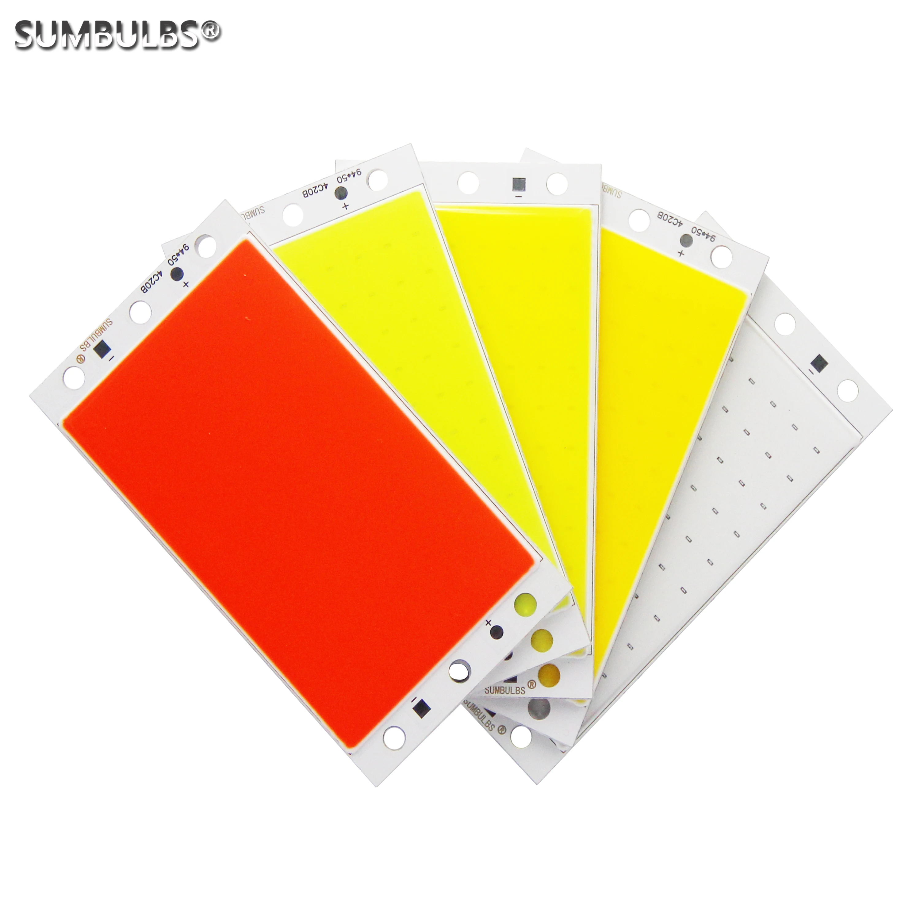 DC 12V 16W COB LED Panel Light 1600LM Strip Lamp Module 1600LM Ultral Bright 5 colors cob Chip On Board Matrix LED Bulb FOR DIY