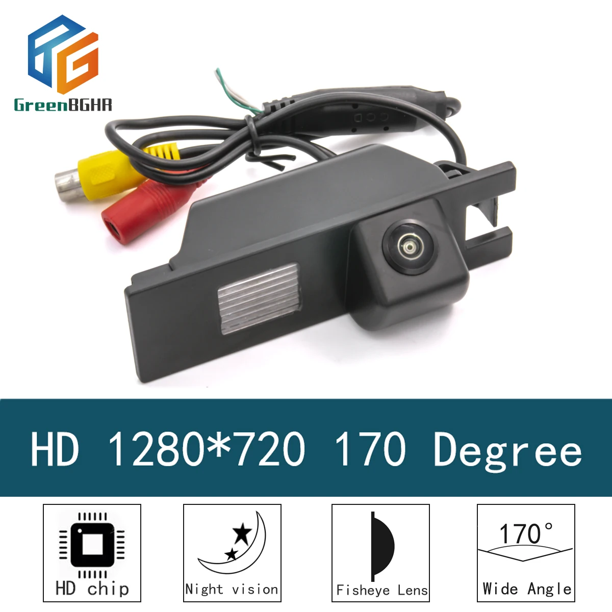 Telecamera Posteriore Per Opel Adam / Vauxhall Adam – 2012-2019, CCD AHD HD, 170°, IP67, Connettore RCA