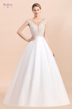 

Wedding Dresses 2020 Lace Floor Length Elegant Bride Gowns Bridal Dress Marriage Customer Made Size 2-26W Vestidos Formales