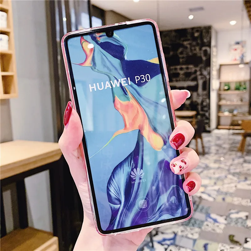 Серебряный Фольга Star чехол для телефона для huawei P Smart плюс Y9 Y5 Y6 Y7 Prime Honor 8, 9, 10, 9i 10i 20 Lite мягкий чехол