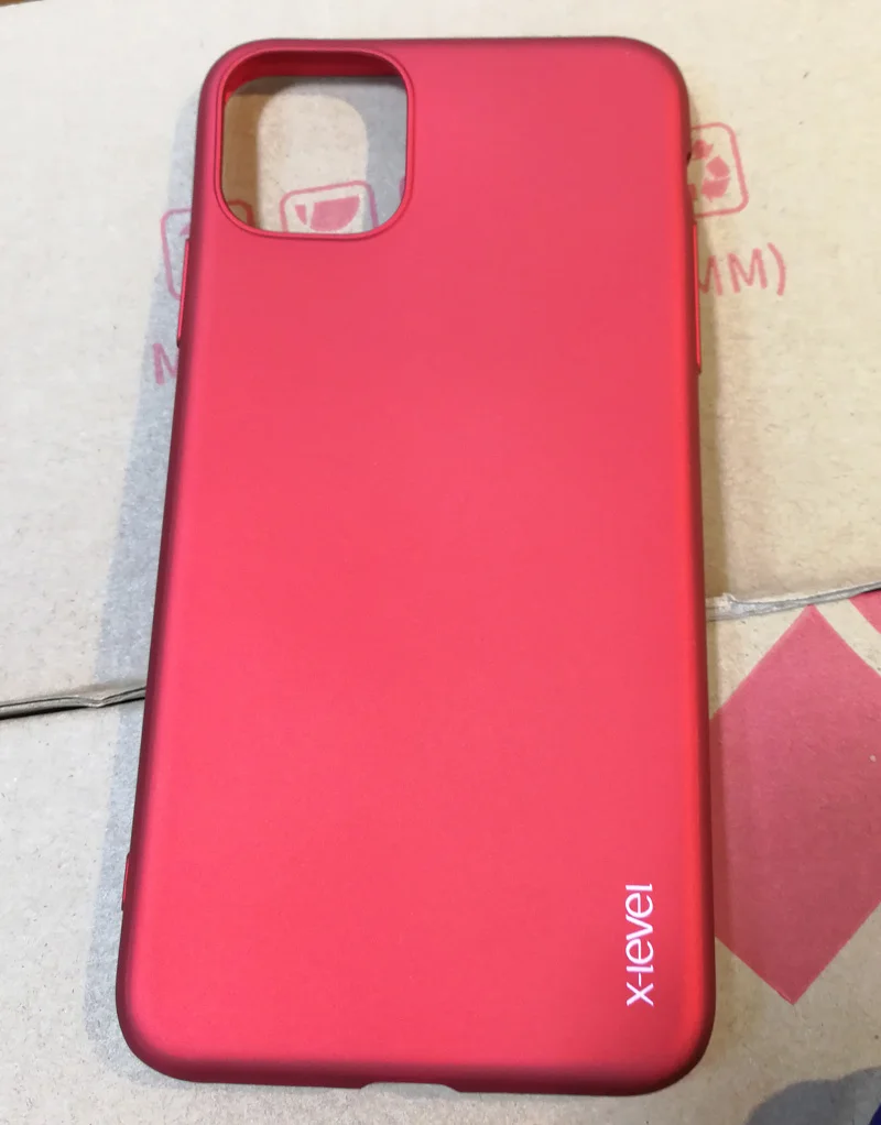X-Level Мягкий силиконовый чехол для iPhone 11 Pro Max X Level Ультратонкий матовый ТПУ защитный чехол - Цвет: Red