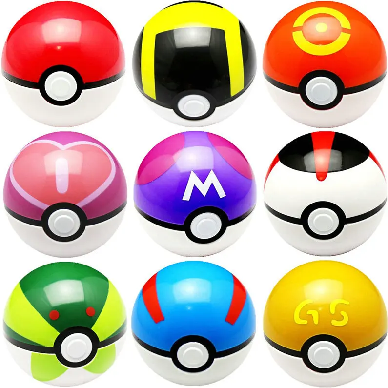 Gran oferta Pokeballs de alta calidad para niños, bolas de elfo de 7CM, Multicolor, con figuras de 2-3cm, juguetes para dormitorio Erb1eOMNrAa