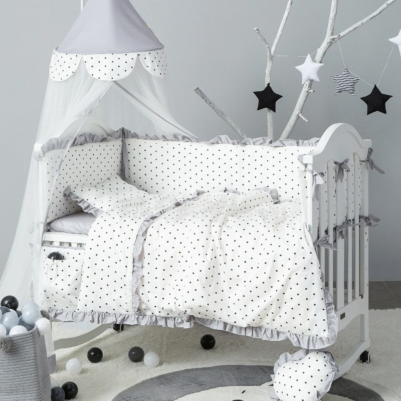 Baby Bedding Set Crib Bumper -7Pcs