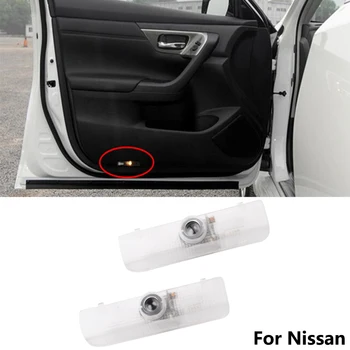 

2X Car Logo Door Light For Nissan Teana 33 L33 J33 Maxima A34 A35 Altima L31 L32 L33 Amadar WA60 Y62 Projector Ghost Shadow Lamp