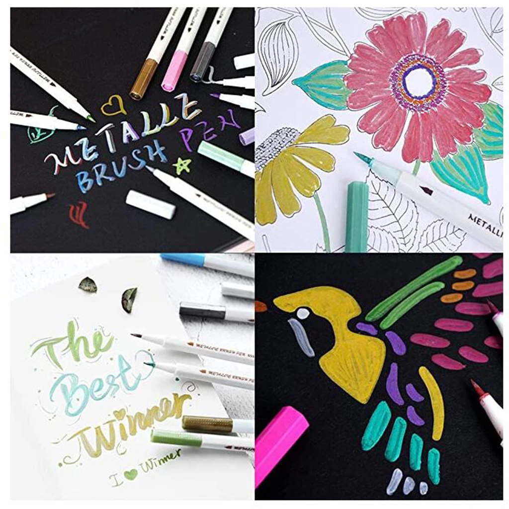 20Colors Paint Marker Pens Set Non-Toxic Waterproof DIY Clothes Craft Painting