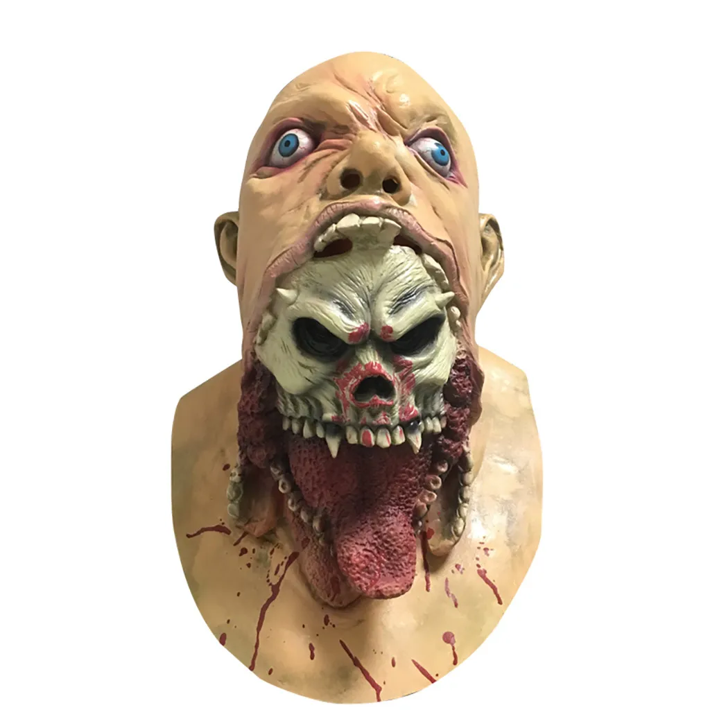 Окровавленная латексная маска зомби, маска на Хэллоуин, тающий костюм ужаса, страшные маски на голову, кровавые Ходячие мертвецы, страшные маски на Хэллоуин