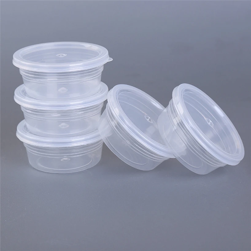 12 pieces of slime simple portable storage box storage container foam ball storage cup sealed container with lid